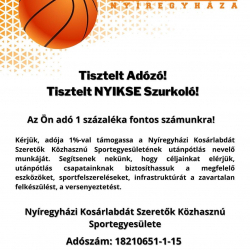 Támogasd adód 1 %-val egyesületünket! 