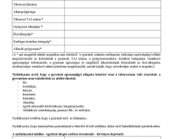 Szülői nyilatkozat